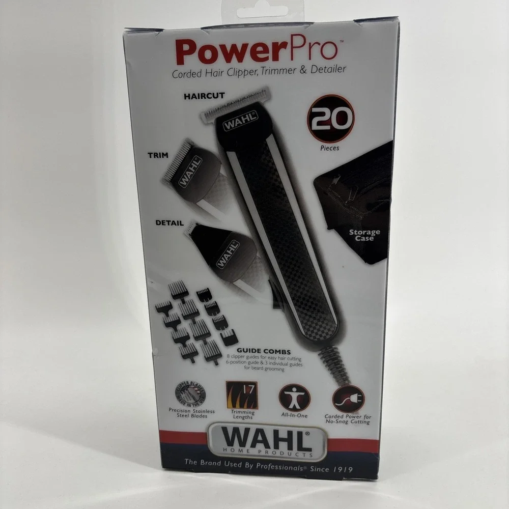 Wahl Power Pro Clipper Trimmer and Detailer 20 Piece Corded Hair Beard Haircut